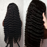 Full Lace 200% Natural Hairline HD/Transparent Human Hair Lace Wig Deep Wave