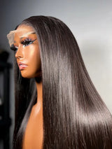 Perrruque Lace Front Vietnamienne Lisse Droit 5x5 HD, Dentelle Invisible Effet Peau, Densité 250%