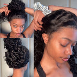 {Soldes Exceptionnels} Perruque Lace Frontale 360 Cheveux Humains 250% Invisible Water Wave