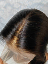 {LAST-PIECE-CLEARANCE} Perruque Lace Frontale Complète Transparente Cheveux Humains Lisses