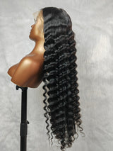 Perruque en dentelle de cheveux Remy de qualité supérieure, coupe platine, cheveux bruts, ondulation lâche