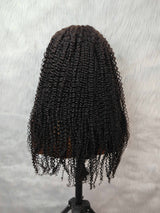 {DERNIÈRE-PIÈCE-EN-STOCK} Perruque cheveux humains Kinky Curly avec bonnet en dentelle transparente 4x4