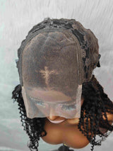 {DERNIÈRE-PIÈCE-EN-STOCK} Perruque cheveux humains Kinky Curly avec bonnet en dentelle transparente 4x4