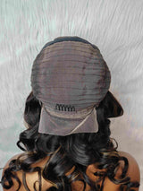 {LAST-PIECE-CLEARANCE} Perruque Lace Front 13X4 Transparente avec Frange en Cheveux Humains Mèches