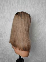 {DERNIÈRE-CHANCE-DE-LIQUIDATION} Perruque Lace Frontale 13x6 HD en Cheveux Naturels avec Dégradé Blond et Ligne de Cheveux Délicate