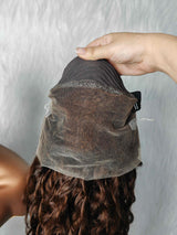 {DERNIÈRE-CHANCE} Perruque Lace Front 360 HD 360 sans nœuds, avec bordure ondulée indienne Ombre et cheveux humains naturels, de la marque Lagos Hairline.