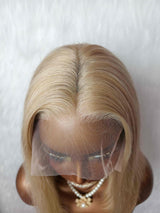 {DERNIÈRES-PIÈCES-DISPONIBLES} Perruque Lace Frontal 13x4 Cheveux Humains Blonds Cendrés