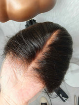 {LAST-PIECE-CLEARANCE} 360 Knot-Free Skin Melt Lace Human Hair Wig Yaki Straight