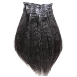 Extensions de cheveux à clip en PU sans couture Ultra Thin Yaki en cheveux humains vierges