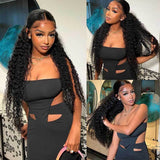 {Vente Flash} Perruque Lace Front 360 Cheveux Humains 250% Invisible avec Bracelet Vague Profonde