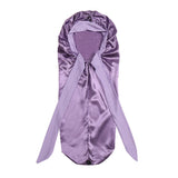 Bonnet de nuit pour femme - Bords larges, élastique, avec de longues sangles - Idéal pour cheveux longs