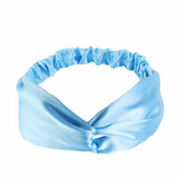 Bandeau torsadé en satin soyeux, élastique réglable