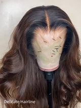 {Liquidation} Perruque Lace Front à Cheveux Naturels Déjà Pré-Pluckés Deja | Marron Moka