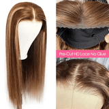 Perruques Highlight Glueless 6x4 Cheveux Humains Pré-coupées avec Dentelle Melt Skin Pré-épilées Prêtes à Porter
