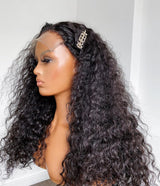 Perruques Wear Go sans colle en dentelle pré-coupée 6x4 Skin Melt Swiss Lace pré-épilée cheveux humains Onde d'eau