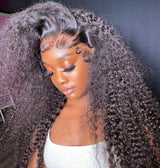 Perruque Lace Front Bouclée 13x6 Sans Colle avec Bonnet Ajusté Effet Seconde Peau