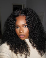 Viona | Perruque Lace Frontal 5x5 avec Raie Fermée, Cheveux Humains Vierges Pré-épilés | Frisé Crépu