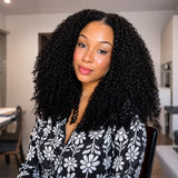 Soft Feather Crochet Braid Human Hair Extensions Afro Kinky Curls