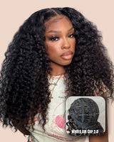 Perruque en cheveux humains bouclés sans nœuds Air Cap 5x5/13x6 en dentelle Skin Melt
