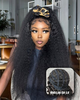 Perruque Cheveux Humains Raides Crépu Lace Skin Melt 5x5/13x6 Bonnet Air Amélioré Sans Nœuds