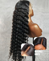Perruque en cheveux humains KNOT-FREE 5x5/13x6 Skin Melt Lace Loose Wave avec bonnet Air Cap amélioré