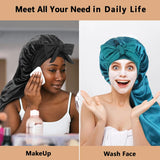 Bonnet de nuit pour femme - Bords larges, élastique, avec de longues sangles - Idéal pour cheveux longs