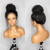 Skin Melt 360 Lace Invisible Adjustable Strap Delicate Hairline Human Hair Frontal Wig Curly Wave