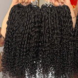 Extensions de cheveux humains Soft Feather Crochet 3C Curly 100g pour tresses