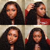 Perruque en cheveux naturels avec dentelle 360, effet fondu, bouclée/boucles birmanes, Lagos Hairline Invisible Strap