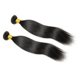 Fermeture en dentelle suisse 6x6|5x5 et 2 paquets d'extensions de cheveux humains vierges lisses et soyeux
