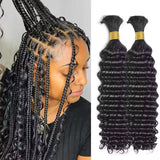 Extension de cheveux naturels ondulés en vrac pour tresses sans nœuds bohèmes