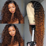 {Vente Flash} Perruque Lace Transparente 4x4/13x4 250% Ombre Water Wave Cheveux Humains