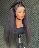Claire | Perruque Lace Front en Cheveux Humains Pré-épilée 13x4 Pleine Frontale | Raide Crépue