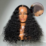 {Vente Exceptionnelle} Perruque Frontale 13x6 en Cheveux Humains Transparents avec Dentelle, Densité 250%, Ondulations Profondes