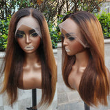 {Vente Flash} Perruque Lace Front 13x4|13X6 Cheveux Humains Ombrés Blonds Yaki Texture 4C