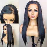 Emily| Perruque Lace Front en Cheveux Humains Pré-épilée Yaki Léger et Détendu