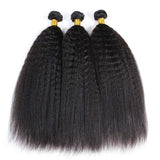 Extensions de cheveux tissés ondulés crépus en cheveux naturels de haute qualité