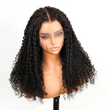 SANS NŒUDS - Perruque frontale en cheveux humains pré-épilés 13x6 en dentelle fondue | Boucles serrées