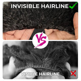 {50 % de réduction} Perruque mi-tête 3 en 1 avec cordon de serrage, 180 % de densité, boucles birmanes, perruques en cheveux humains sans colle