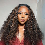 Perruque de cheveux humains pré-épilée avec dentelle frontale complète 13x6 / 13x4 avec mèches