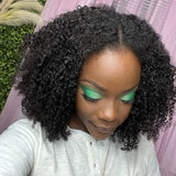 Extensions de cheveux à clipser en PU sans couture ultra fines, bouclées et crépues, faites de cheveux humains vierges