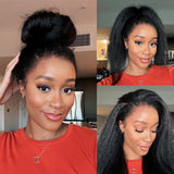 Perruque frontale Invisible Strap 360 Skin Melt Lace Wig 2.0 en cheveux humains, sans nœuds, dentelle prédécoupée, Kinky
