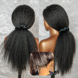 Perruque frontale Invisible Strap 360 Skin Melt Lace Wig 2.0 en cheveux humains, sans nœuds, dentelle prédécoupée, Kinky