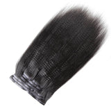 Extensions de cheveux à clip en PU sans couture Ultra Thin Yaki en cheveux humains vierges