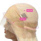 Perruque Lace 360 Cheveux Humains Pré-épilée 613 Blonde Invisible Strap