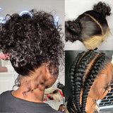 Perruque en cheveux humains naturelle indétectable sans nœuds avec boucles birmanes