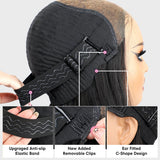 {50% de réduction} Perruque courte HD 9x6 avec dentelle fondue et mèches
