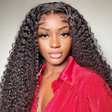 Perruques bouclées avec closure en cheveux naturels, sans colle, avec bonnet respirant, effet "peau fondue", en dentelle suisse, pré-épilées.