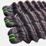 Extensions de cheveux naturels, tissage de haute qualité, ondulations lâches et profondes