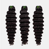 Extensions de cheveux naturels, tissage de haute qualité, ondulations lâches et profondes